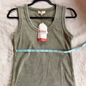 Gilded Intent Sage Green Ribbed Tank Top